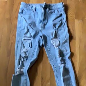 American Eagle 360 Next Level Stretch Distressed Blue Jeans